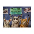 Trademark Fine Art Leah Saulnier 'Cats On Strike' Canvas Art, 14x19 ALI42055-C1419GG